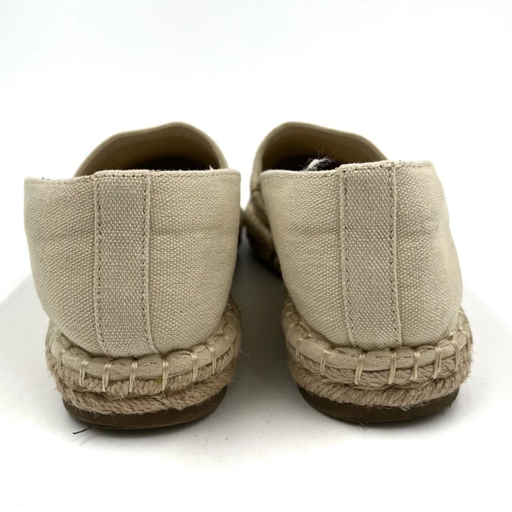 A New Day Maggie Black Toe Cream Espadrille Flats Size 8.5
